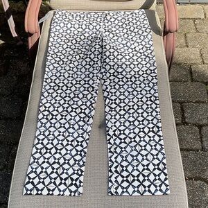 Heirloom Geometric Patterned Stretch Pants, Size Large